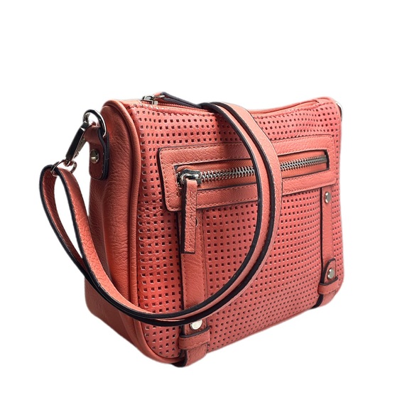 Handbags - Salmon Pink Crossbody w/ Adjustable Straps